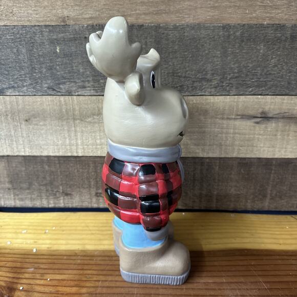 Christmas Moose Statute 11" tall - Picture 2 of 4